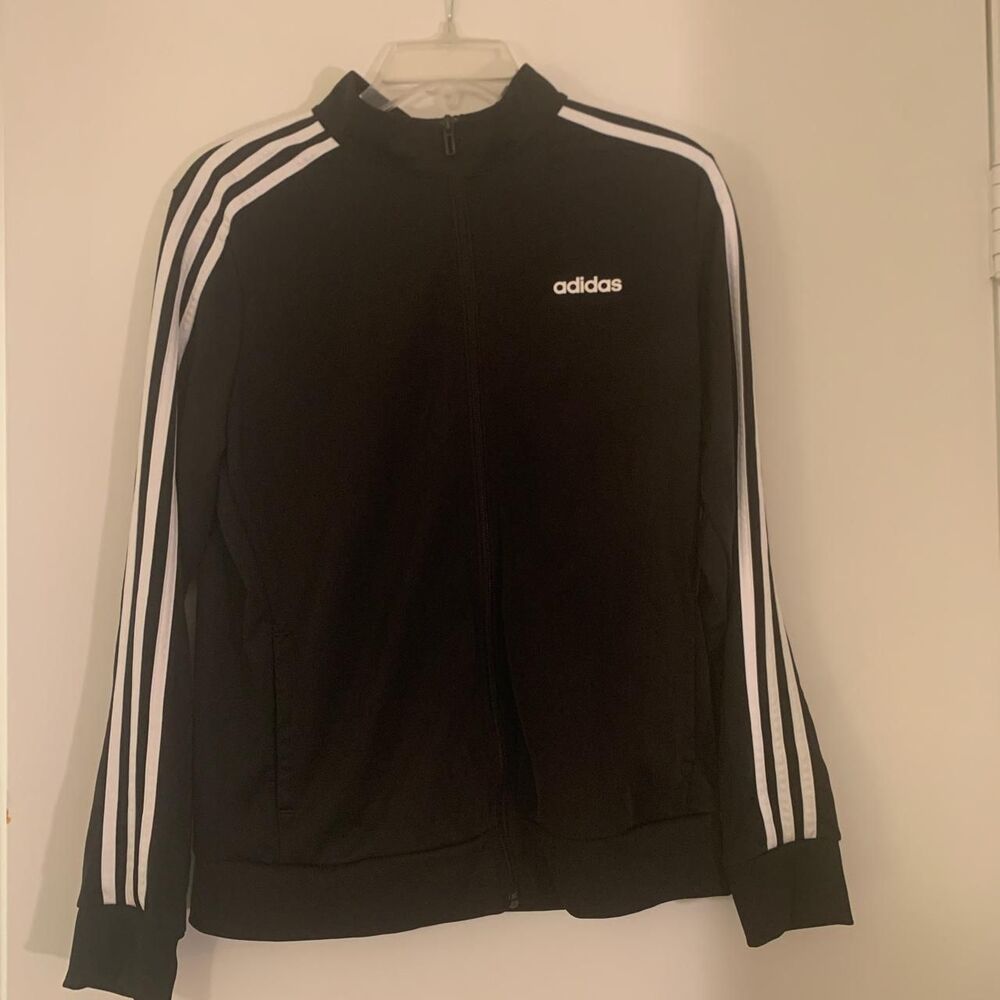 Adidas Men's Black and White Jacket